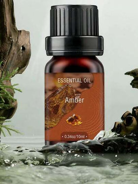 زيت عطري أساسي 10 مل في زجاجة خشبية، 100% نقي وجودة عالية، زيت عطري طبيعي، مناسب للمبخر والشمع والترطيب - هدية مجموعة منعشة للمنزل والسيارة، تغليف مشهد غابة استوائية، عطر زيت أساسي. يمكن استخدام مرطب الزيت الأساسي للنوم والسيارة.
