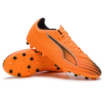 حذاء كرة قدم PUMA ULTRA 6 مريح ومتعدد الاستخدامات، للجنسين، برتقالي وأسود