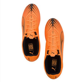 حذاء كرة قدم PUMA ULTRA 6 مريح ومتعدد الاستخدامات، للجنسين، برتقالي وأسود