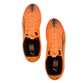 حذاء كرة قدم PUMA ULTRA 6 مريح ومتعدد الاستخدامات، للجنسين، برتقالي وأسود