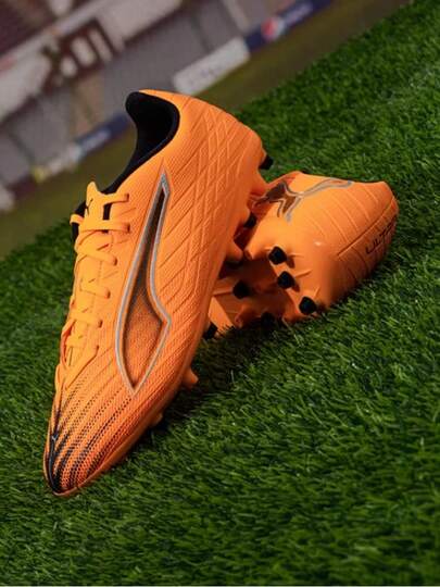 حذاء كرة قدم PUMA ULTRA 6 مريح ومتعدد الاستخدامات، للجنسين، برتقالي وأسود