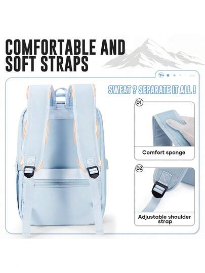 حقيبة ظهر للكمبيوتر المحمول للسفر بضغط فراغي، حقيبة ظهر للسفر معتمدة للطائرة للنساء والرجال، حقيبة ظهر للسفر بضغط فراغي للملابس، حقيبة ظهر للسفر لحمل كمبيوتر محمول 14 بوصة وأعمال الأعمال، حقيبة ظهر مقاومة للماء للعمل والسفر