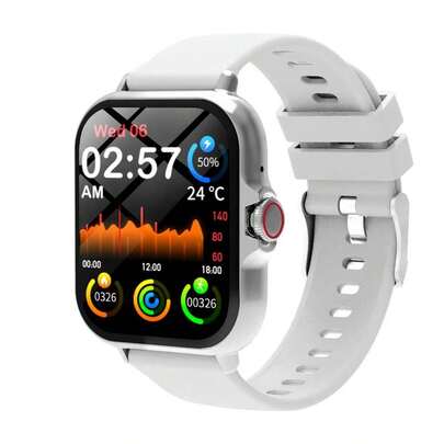 ساعة ذكية بجسم معدني وشاشة كاملة بحجم 4.65 سم، متوافقة مع هواتف iOS و Android، (الاتصال/الطلب)، أوضاع رياضية متعددة/وجوه ساعة وفيرة/ألعاب مدمجة/التحكم الصوتي بالذكاء الاصطناعي/ساعة رياضية مناسبة للجنسين