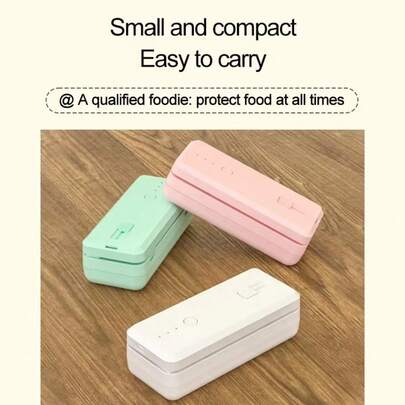 Kitchen mommy آلة ختم صغيرة محمولة 2 في 1، آلة تعبئة الأطعمة، ختام المطبخ، قابلة للشحن عبر USB، أجهزة المطبخ