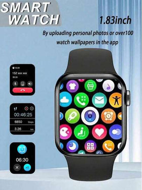 ساعة ذكية جديدة، متوافقة مع iOS/أندرويد، متعددة اللغات، إشعارات المكالمات والرسائل، استخدام يومي وهدية عطلة، تصميم أنيق، شاشة عالية الوضوح