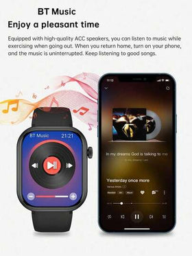 ساعة ذكية جديدة، متوافقة مع iOS/أندرويد، متعددة اللغات، إشعارات المكالمات والرسائل، استخدام يومي وهدية عطلة، تصميم أنيق، شاشة عالية الوضوح