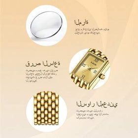 ساعة نسائية كاجوال كوارتز من ماركة LIGE، ساعة عقارب مقاومة للماء، ساعة أعمال أنيقة