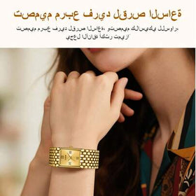 ساعة نسائية كاجوال كوارتز من ماركة LIGE، ساعة عقارب مقاومة للماء، ساعة أعمال أنيقة