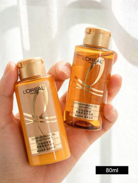 L'Oreal مجموعة الشامبو والبلسم المصغرة للسفر. مجموعة التنعيم المعجزة. تحسن التجعد. تضيف حجم ونعومة. تخلق جذور أكثر كثافة ورفعا. مضادة للزيوت ومنعشة.
