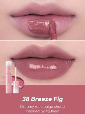 Rom&nd رومند غلوس الشفاه المرطب طويل الأمد 38 BREEZE FIG، 5.5 جرام/0.2 أونصة، أحمر شفاه سائل من رومند، تأثير مكياج لامع ومرطب، غلوس شفاه كوري، لون طويل الأمد، MLBB (شفتي ولكن أفضل)، مرطب، أداء لوني عالي، يخلق مكياج شفاف طبيعي، غلوس شفاه يومي، مستحضرات تجم