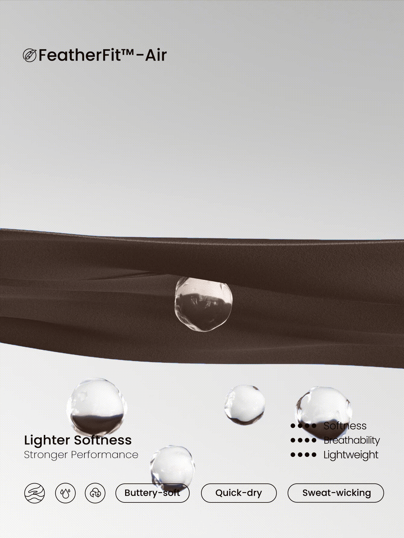 GLOWMODE جمبسوت طويلة الأكمام 24 بوصة مصنوعة من قماش FeatherFit™-Air قابل للتنفس وامتصاص العرق، مزودة بسحاب أمامي وألواح جانبية مخططة، وتفاصيل تصميم مناسبة للحركة، وأكمام مع فتحات للإبهام، وفتحة خلفية على شكل حرف V، وأكواب قابلة للإزالة، مناسبة للأنشطة ال