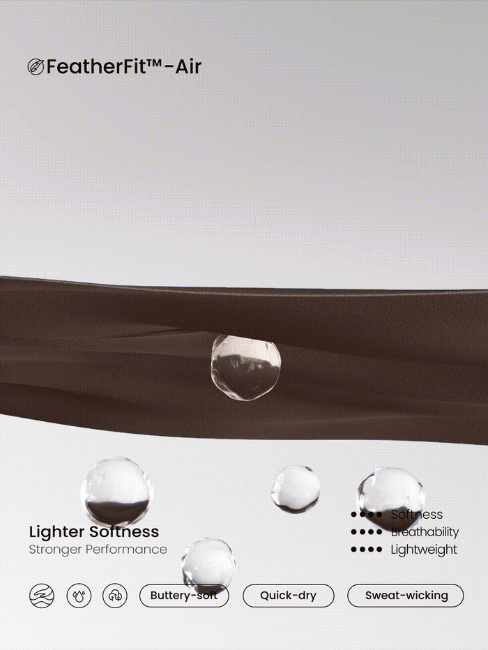 GLOWMODE جمبسوت طويلة الأكمام 24 بوصة مصنوعة من قماش FeatherFit™-Air قابل للتنفس وامتصاص العرق، مزودة بسحاب أمامي وألواح جانبية مخططة، وتفاصيل تصميم مناسبة للحركة، وأكمام مع فتحات للإبهام، وفتحة خلفية على شكل حرف V، وأكواب قابلة للإزالة، مناسبة للأنشطة ال
