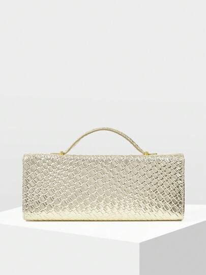 MOTF PREMIUM حقيبة يد نسائية أنيقة ذات مقبض علوي، سطح مزخرف بنقوش التمساح