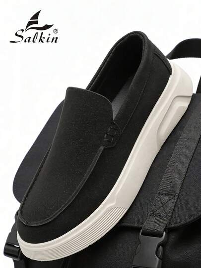 Salkin أحذية رجالية مصممة من الجلد الأحمر، أحذية كاجوال سهلة الارتداء، أحذية مرتفعة السُمك، جلد أحمر مدبوغ، أحذية رسمية ذات لون أحمر ثابت، شعور بالجودة العالية بسعر معقول، أصبع دائري، قاعدة مطاطية، مناسبة للارتداء اليومي، المواعدة، الخارج، الحفلات، الأعيا