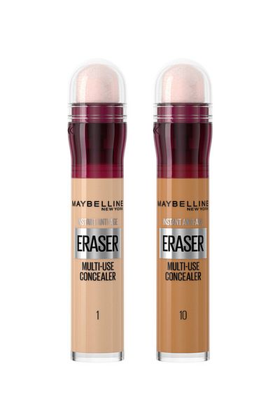 خافي عيوب ميبلين إنستانت إيج إريزر 10 كراميل + خافي عيوب إنستانت إيج إريزر 01 فاتح L'oreal