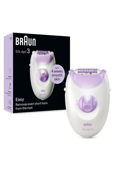 ماكينة إزالة الشعر Silk-épil 3، Smart Light، 20 ملقط Microgrip، سلكية - SE 3000 BRAUN