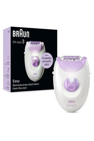 ماكينة إزالة الشعر Silk-épil 3، Smart Light، 20 ملقط Microgrip، سلكية - SE 3000 BRAUN