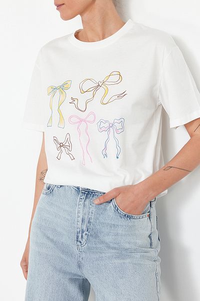 إكرو تي شيرت محبوك عادي TEDSS24TS00040