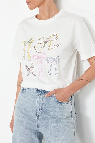 إكرو تي شيرت محبوك عادي TEDSS24TS00040