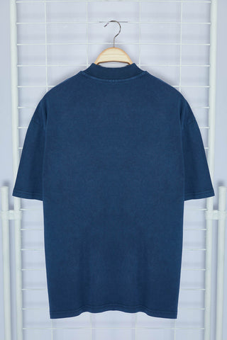 تي شيرت نصف رقبة سلحفاة كبير الحجم/قصة واسعة 100% قطن عتيق/تأثير باهت TMNSS22TS0417