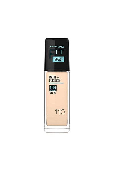 كريم أساس Fit Me Matte & Poreless 16H Oil Control مع عامل حماية من الشمس SPF 22 - 110 L'oreal