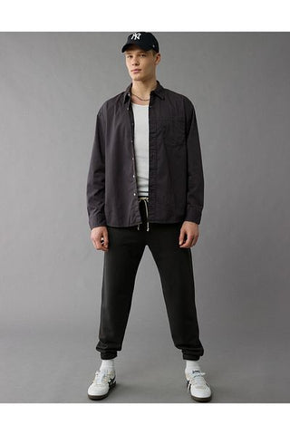 قميص AE الكاكي اليومي بأزرار U-0153-6358 American Eagle