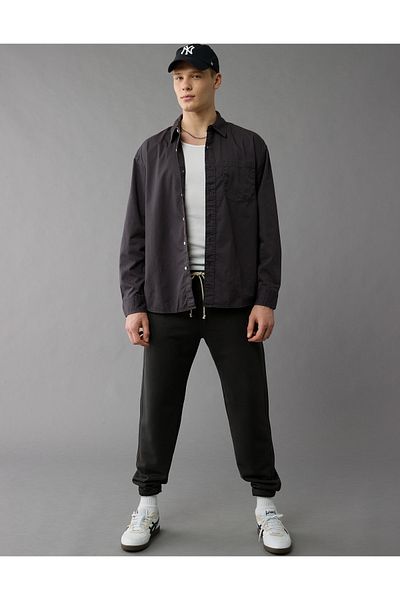 قميص AE الكاكي اليومي بأزرار U-0153-6358 American Eagle