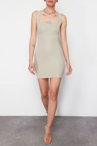 فستان مينك محبوك كبير الحجم TEDSS24EL00031