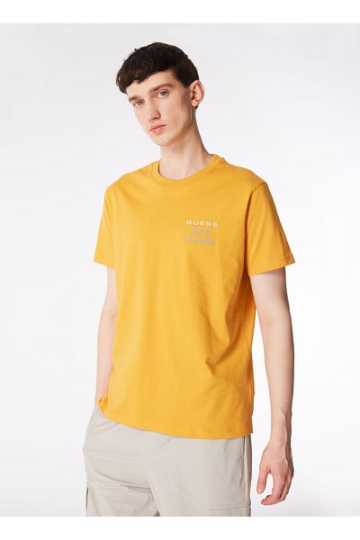 تي شيرت كراميل برقبة دائرية للرجال - M4GI30I3Z14G3K5_SS CN BACK BOX LOGO