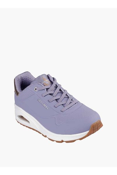 حذاء رياضي نسائي من Skechers مزين بشعار مع رباط للإغلاق - UNO Skechers