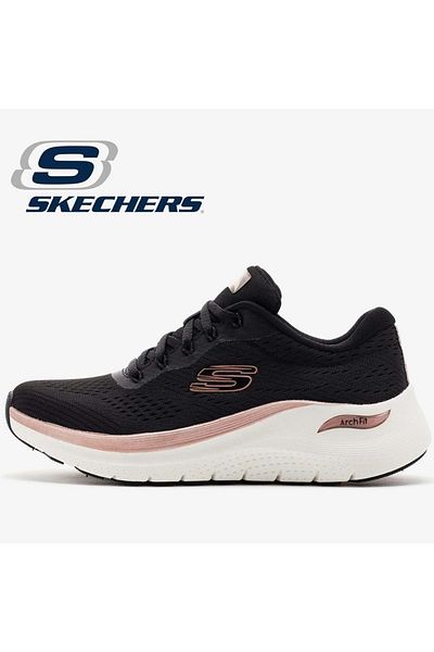 Arch Fit 2.0 - توهج المسافة 150067   حذاء رياضي للجنسين أسود-وردي Skechers