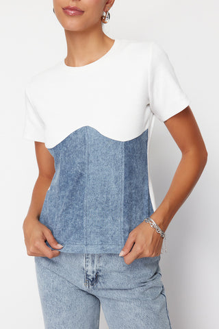 تي شيرت محبوك عادي متعدد الألوان TEDSS24TS00028