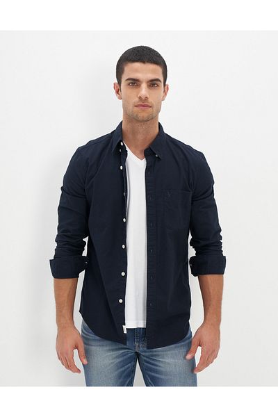 قميص رجالي باللون الأزرق الداكن U-5153-2232 American Eagle