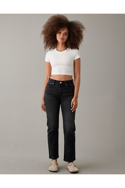 جينز أسود للنساء/الفتيات U-0435-4843 American Eagle
