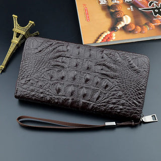 شنطة صغيرة كاجوال للنساء - 2021 New Alligator-print Wallet Men's Lo