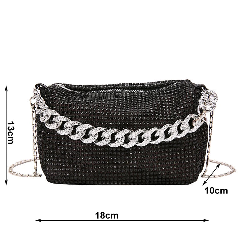 شنطة نسائية موضة 2025 للنساء - 2023 New Women's Bag Full Drill Hourglas