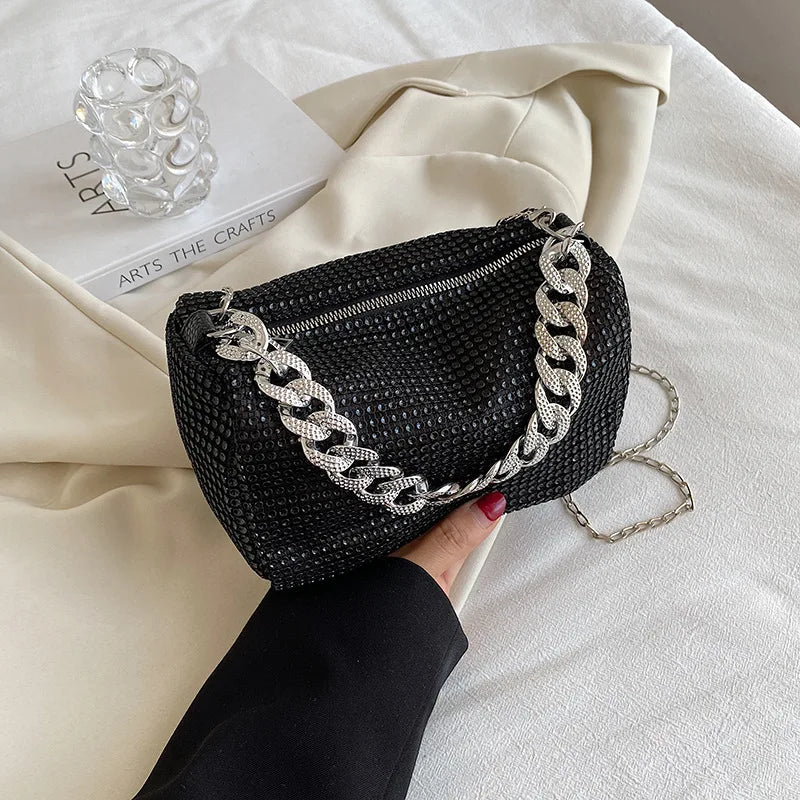شنطة نسائية موضة 2025 للنساء - 2023 New Women's Bag Full Drill Hourglas