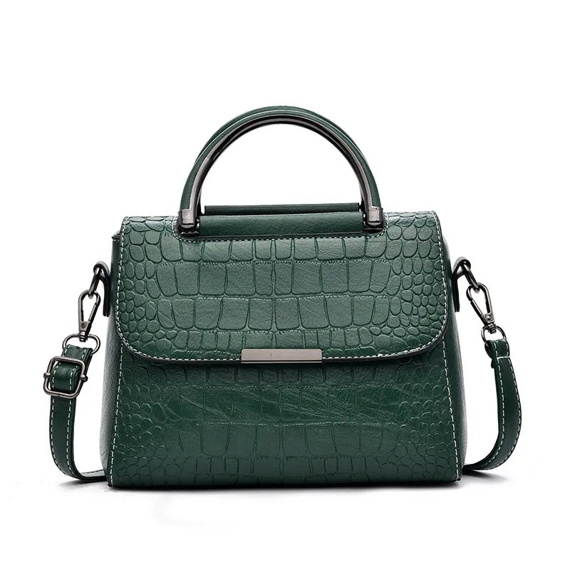 شنطة جلد عملية للنساء - 2023 Stone Pattern Hand Bags Ladies New