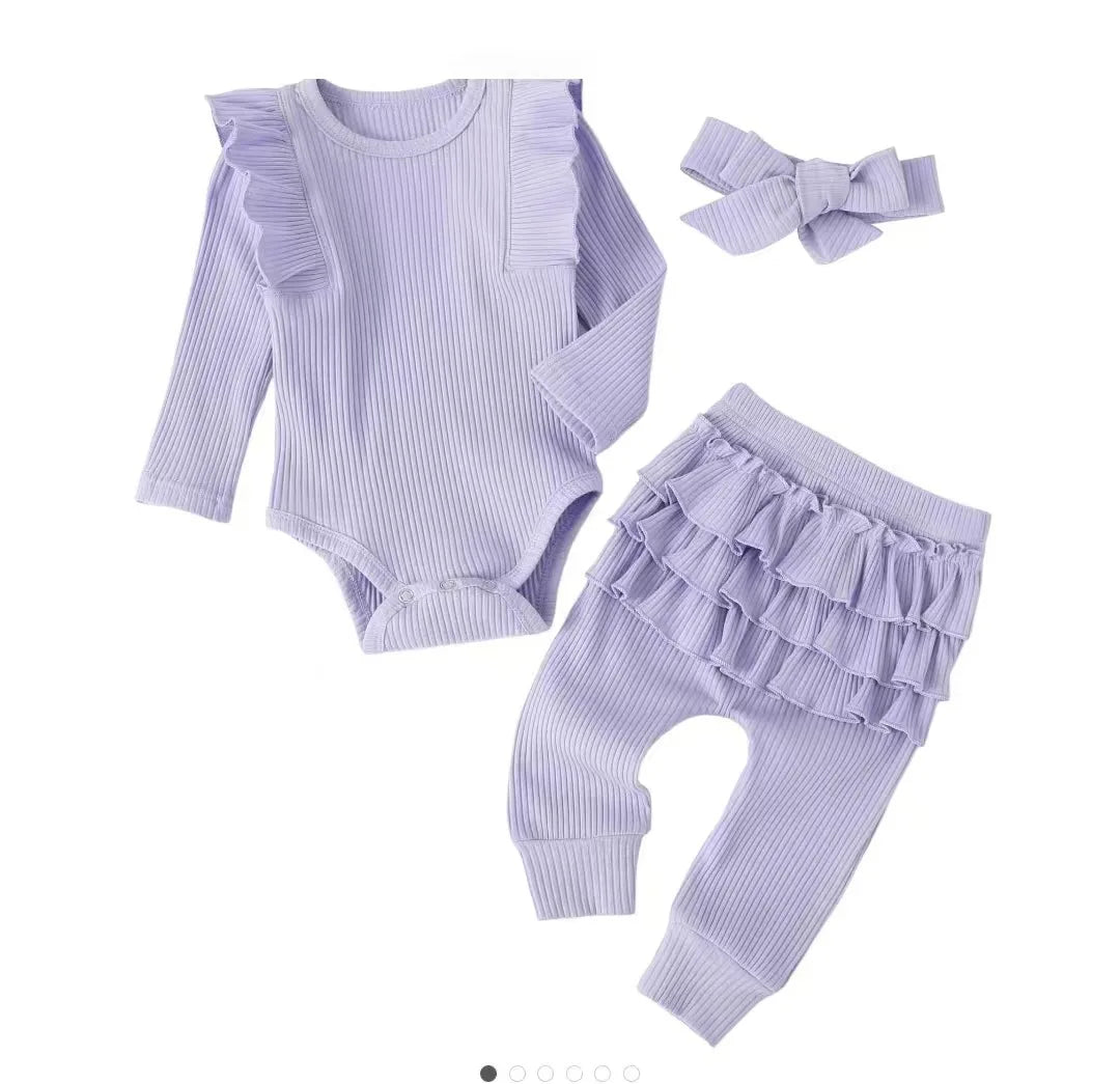 2024 european american baby بنت multi color أكمام طويلة pants bow جديد unisex product stylish cotton
