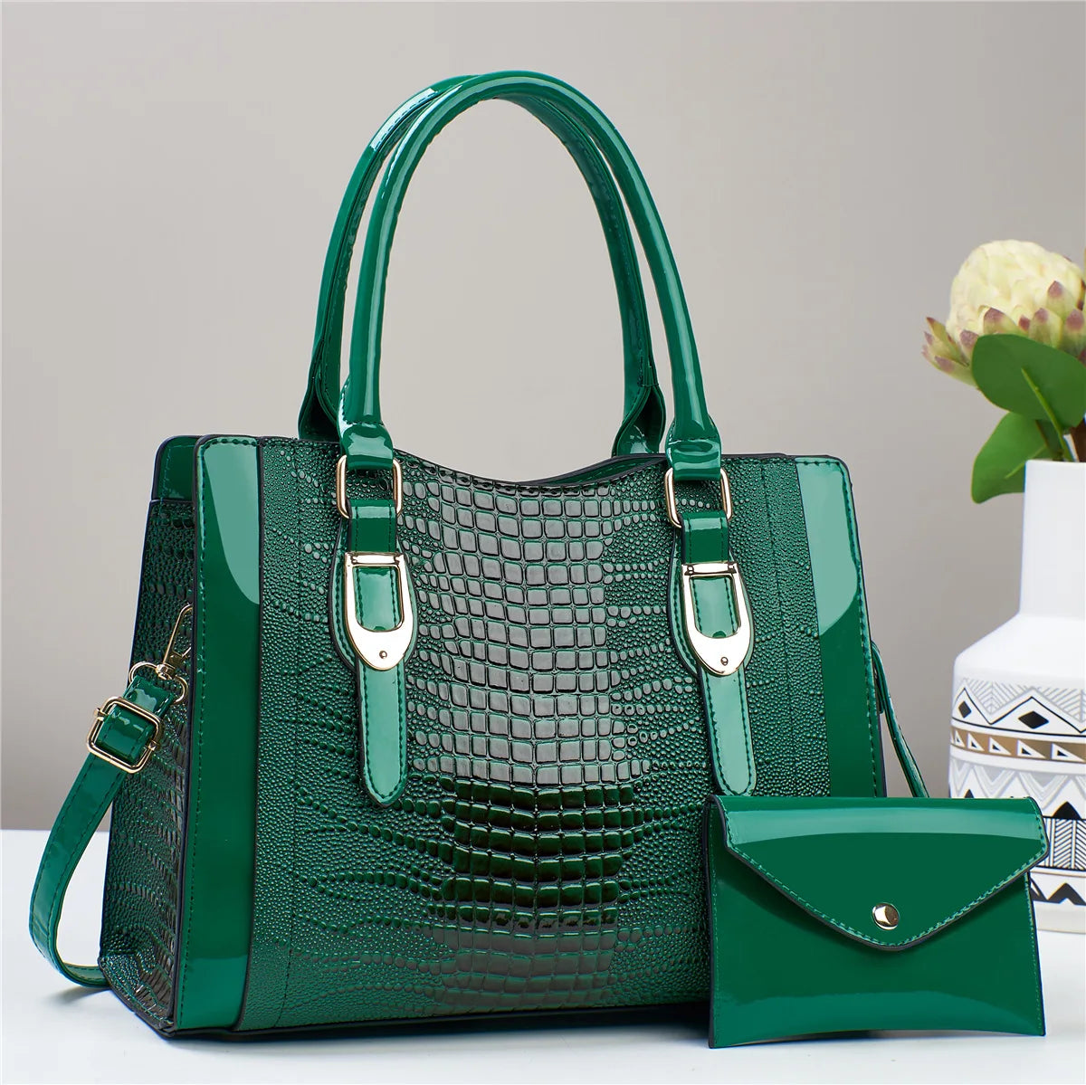 شنطة صغيرة شيك للنساء - 2024 Newest Women's Bags 2 Pieces Set La