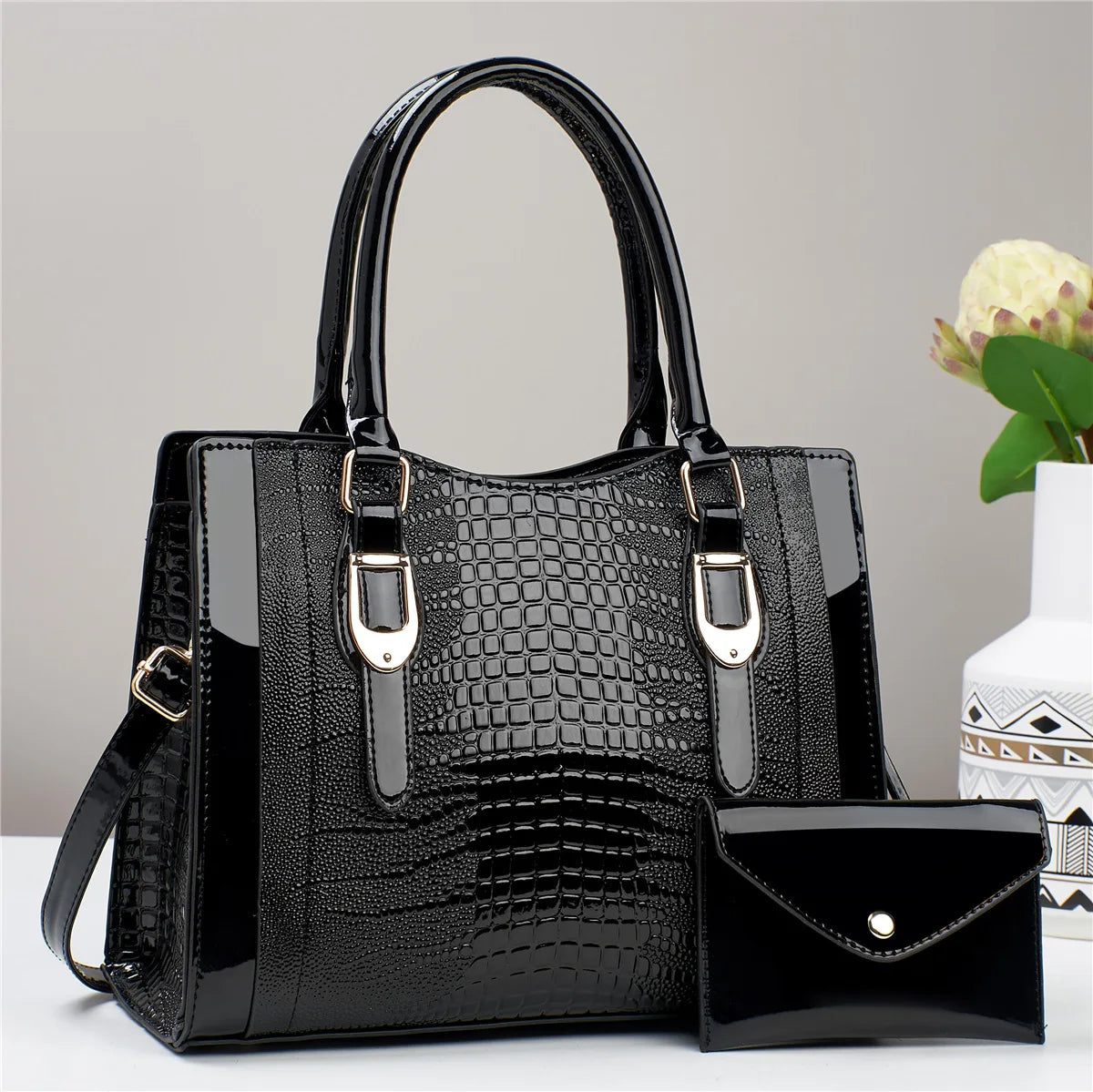 شنطة صغيرة شيك للنساء - 2024 Newest Women's Bags 2 Pieces Set La