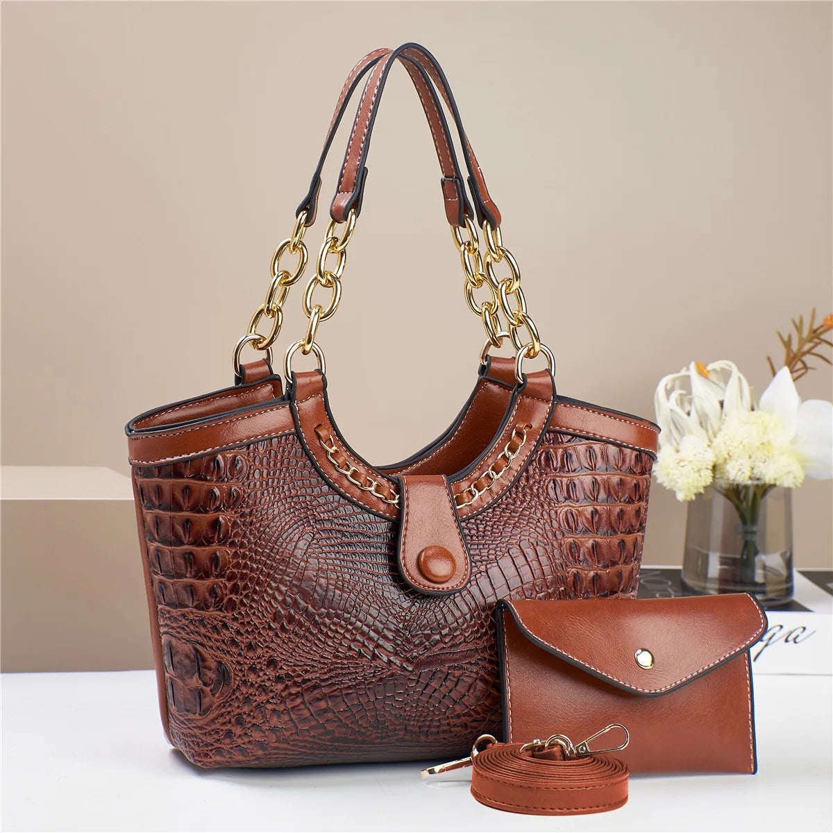 شنطة جلد عصرية للنساء - 2024 Newest Women's Bags with Purse Ladi