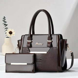شنطة نسائية مميزة للنساء - 2024 Sequin Leather 2 Pieces Set Luxury