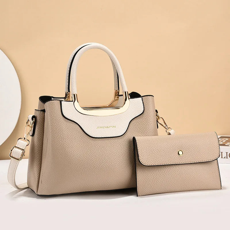 شنطة يد موضة 2025 للنساء - 2024 Sequin Leather 2 Pieces Shoulder Ba