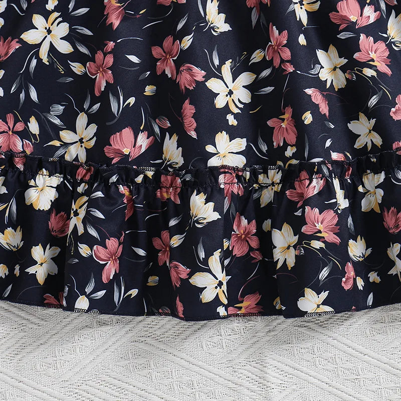 2024 ربيع صيف odm بنات' clothing طقم جديد lace كم coat with printed overskirt direct from europe america