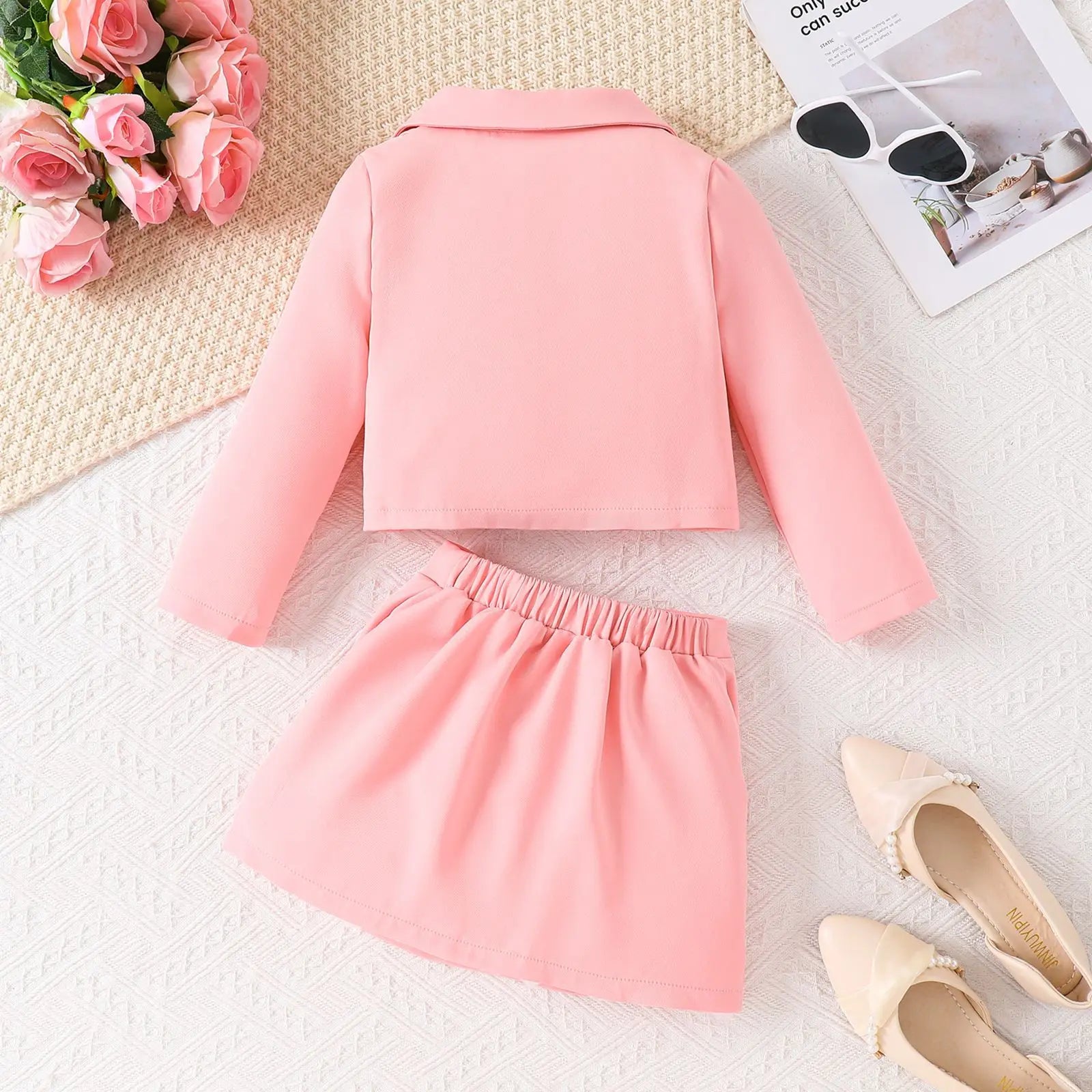 موضة 2025 خريف ربيع fashion ستايل for بنات multi-color lapel أكمام طويلة coat جيب two-piece clothes طقم