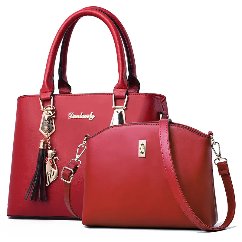 شنطة كتف عملية للنساء - 2025 Cat Shaped Tassel Fashion Girl Tote