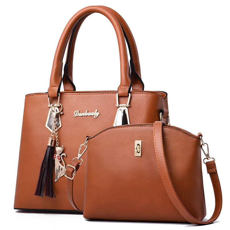 شنطة كتف عملية للنساء - 2025 Cat Shaped Tassel Fashion Girl Tote