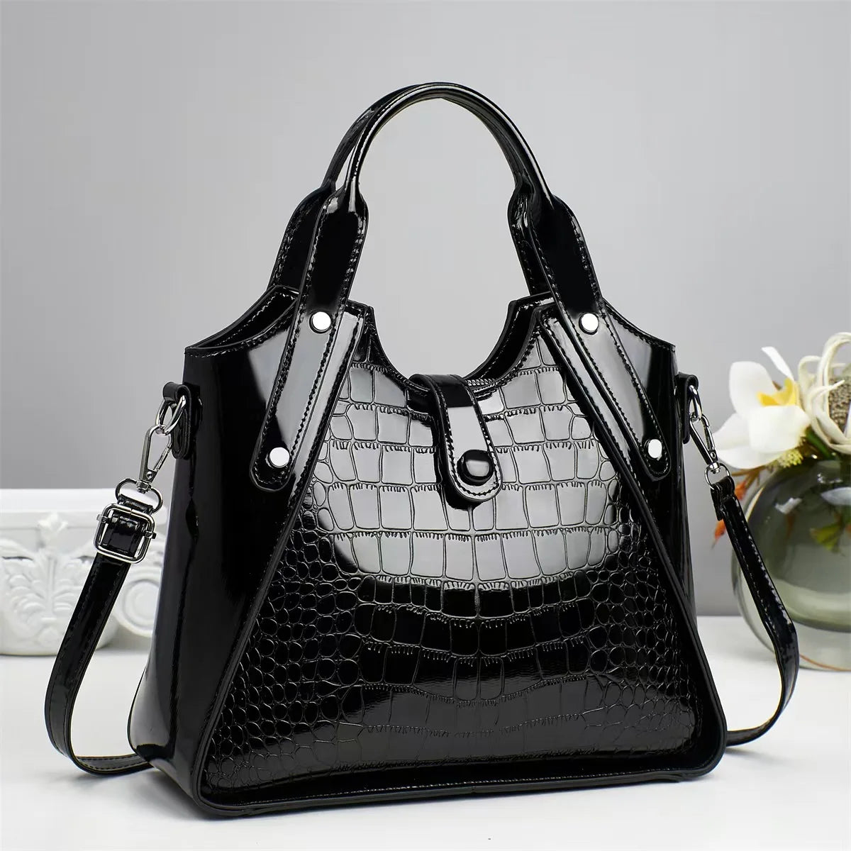 شنطة نسائية موضة 2025 للنساء - 2025 Crocodile Pattern Women's Handbag L