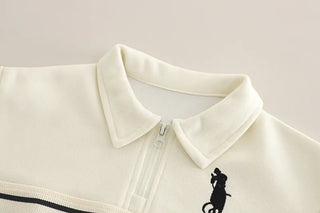موضة 2025 جديد baby children's clothing أولاد' ربيع وخريف handsome أكمام طويلة polo طقم قطعتين